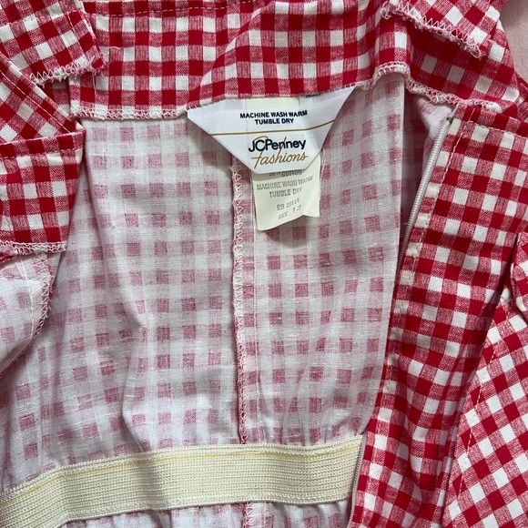 Vintage JCPenney Red Checkered Women's Jumpsuit - Picture 9 of 9